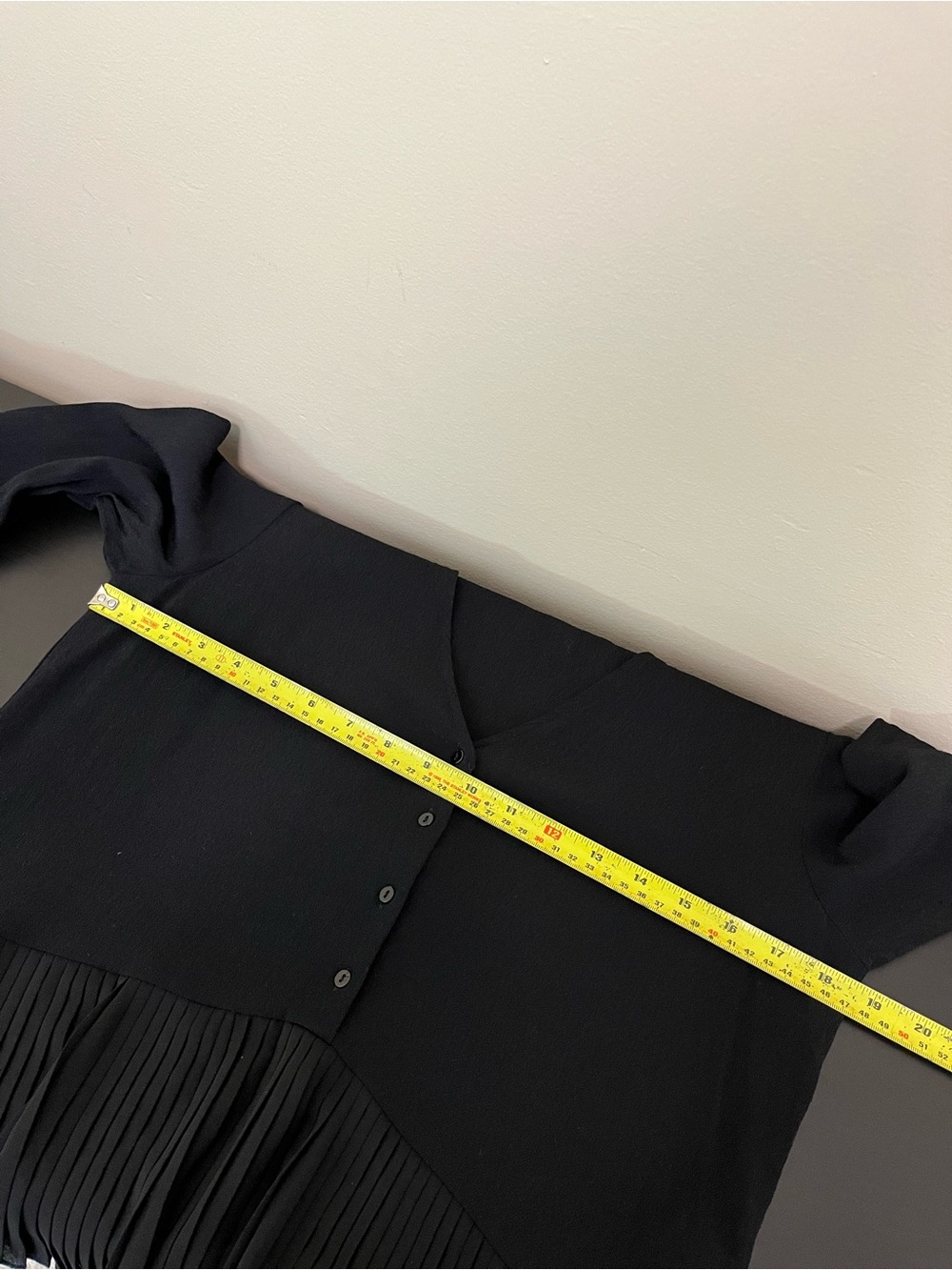 Zara Black Accordion Pleated Tunic - Picture 10 of 13